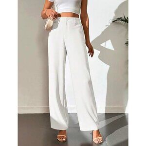 Skies Are Blue White Tailored Trousers